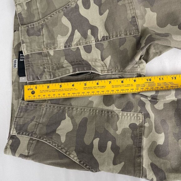 Kut from the Kloth Reese Ankle Straight Leg Pants Camo Print Zipper Hem Women 4 - Picture 13 of 15